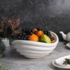 Салатник  900 мл 27,5*23 см h11,7/8,5 см овальный Wave белый фарфор P.L. Proff Cuisine [1]