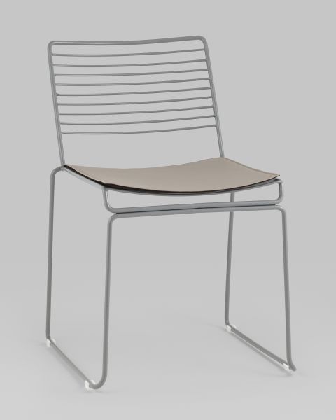 Стул обеденный Danny серый с подушкой