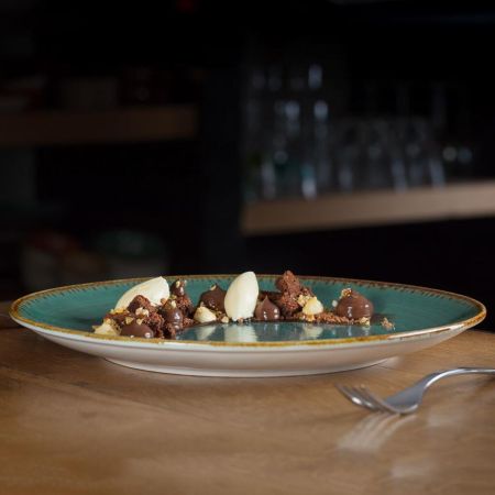 Тарелка RAK Porcelain Twirl Lagoon плоская 27 см