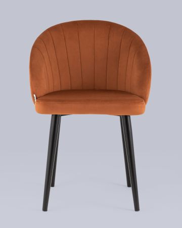 Стул с подлокотниками Брюссель велюр терракотовый