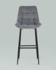 Стул барный Флекс велюр серый