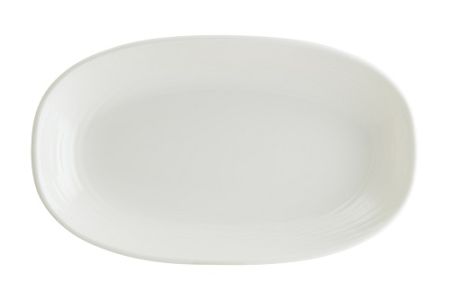 Блюдо овальное 150*85 мм. Белый Луп узкая полоска Bonna /1/12/3168/
