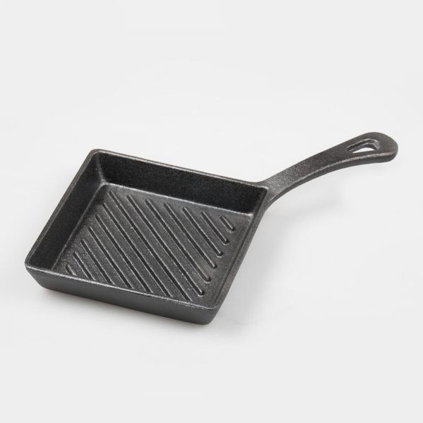 Сковорода для подачи на дерев. подст. 16*16 см квадратная чугун P.L. Proff Cuisine