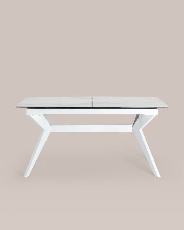 Стол обеденный Аркада раскладной 160-210*90 керамика светлая