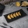 Блюдо прямоугольное 30*15 см h2,5 см с бортом Side Up1 Black Raw Wood P.L. Proff Cuisine [4]