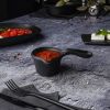 Соусник 100 мл d 7 см h5 см с ручкой Smooth Black Raw Stellar P.L. Proff Cuisine [6]