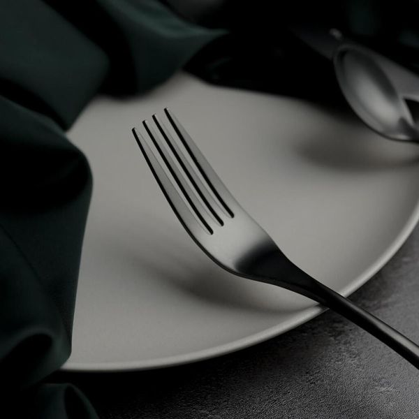 Вилка столовая 21,5 см матовый черный PVD Alessi-Black P.L. [12]