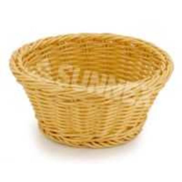 Корзина для хлеба d23 см h7 см плетеная ротанг бежевая SUNNEX