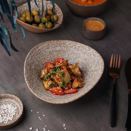 Салатник 800 мл 21*19,5 см h6,8 см Brown Untouched Taiga P.L. Proff Cuisine [3]