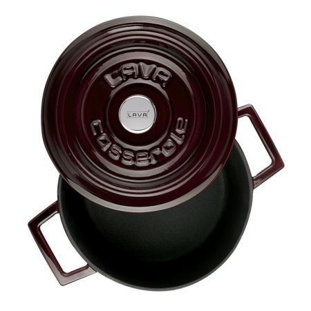 Кастрюля  6,7 л, d 28 см, h 13,5 см чугун с крышкой ИНДУКЦИЯ Majolica Mor LAVA