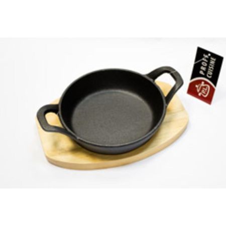 Сковорода для подачи на дерев. подст. 14 см круглая чугун 2 ручки P.L. Proff Cuisine