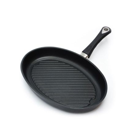 Сковорода-гриль 35*24*5(h) см, алюминий с антипригарным покрытием AMT