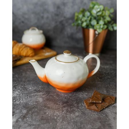Чайник 600 мл h9 см оранжевый фарфор "The Sun Eco" P.L. Proff Cuisine [1]