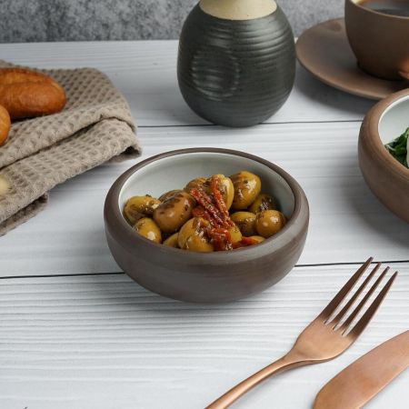 Салатник 200 мл d 11 cм h4 cм White Matt New Brown Taiga P.L. [6]