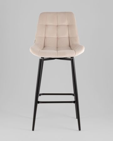 Стул барный Флекс с поворотным механизмом велюр бежевый