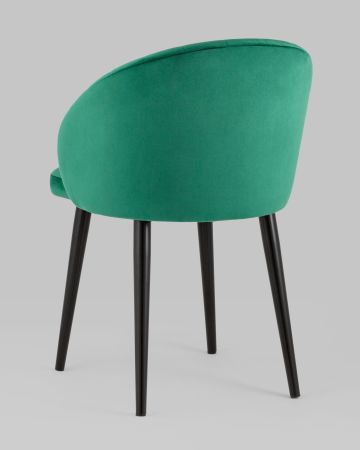 Стул с подлокотниками Брюссель велюр зелёный