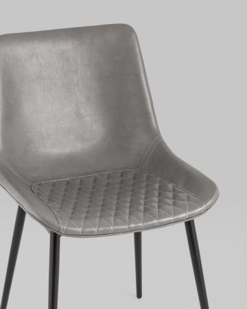 Стул Деймон экокожа серый