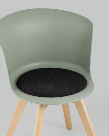 Стул Blossom с подушкой серо-зеленый