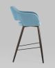 Стул барный Саймон велюр пыльно-голубой