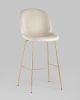 Стул барный Beetle со спинкой бежевый