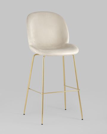 Стул барный Beetle со спинкой бежевый