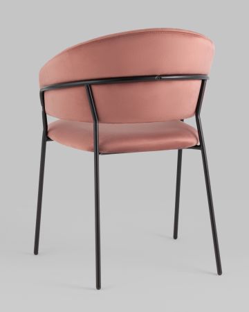 Стул Бруно велюр пыльно-розовый
