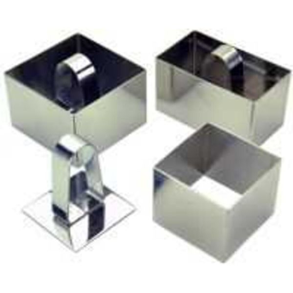 Набор кондитерских выемок 3 шт + пресс (60*60*50 мм/ 71*75*50 мм/ 90*50*50 мм), P.L. Pro