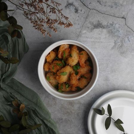 Салатник соусник для подачи 400 мл d 12 см h5,5 см круглый голубой Рамекин фарфор P.L. [6]