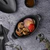 Блюдо овальное 18,5*12,5 см h3,5 см 310 мл с ручками Black Raw Stellar P.L. Proff Cuisine [4]
