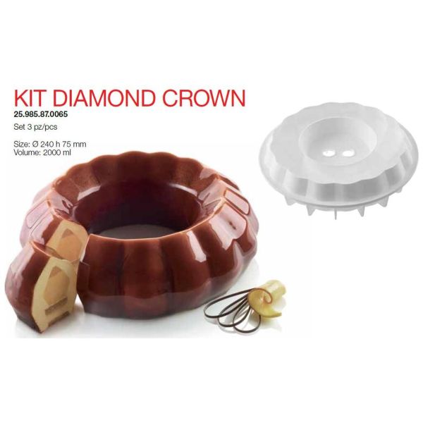 Форма кондитерская Silikomart KIT DIAMOND, силикон, 24*7,5 см, Италия
