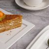 Тарелка 21*21 см h1 см квадратная смещенное дно Asymmetry белая фарфор P.L. Proff Cuisine [6]
