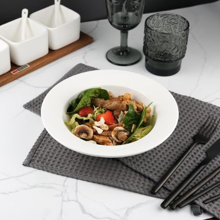 Тарелка глубокая 500 мл d 21 см h6,5 см белая фарфор P.L. Proff Cuisine NEW [4]