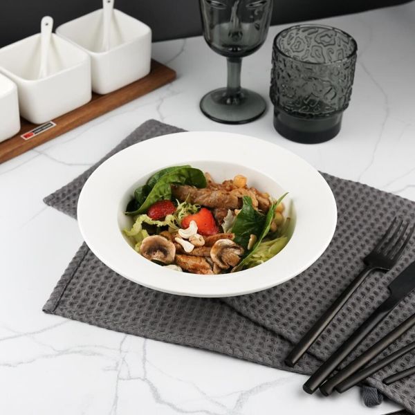 Тарелка глубокая 500 мл d 21 см h6,5 см белая фарфор P.L. Proff Cuisine NEW [4]