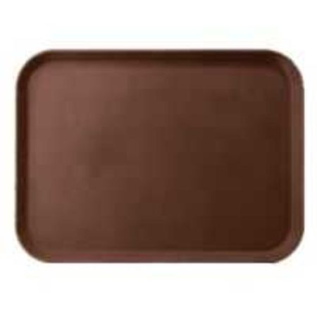 Поднос прорезиненный полностью 45*35*2 см прямоуг. коричневый пластик P.L. - BarWare