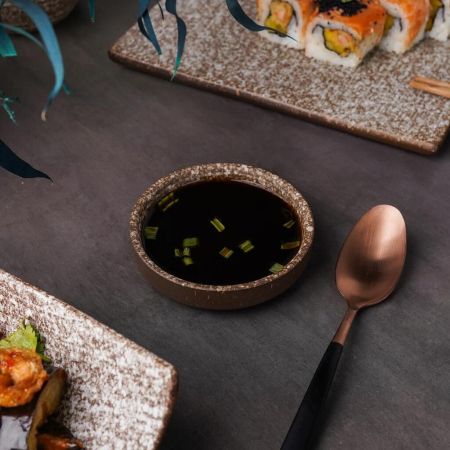 Соусник 45 мл d 8,7 см h1,8 см круглый Brown Stone Untouched Taiga P.L. Proff Cuisine [1]