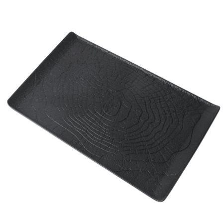 Блюдо прямоугольное 33,5*20,5 см с бортами Side Up2 Black Raw Wood P.L. Proff Cuisine [2]