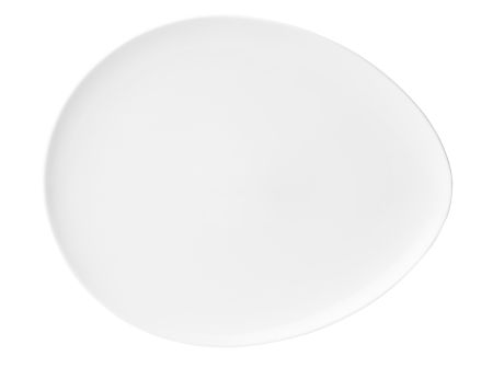 Блюдо капля 38х32 см, костяной фарфор