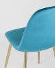 Стул Валенсия велюр аквамарин золотые ножки