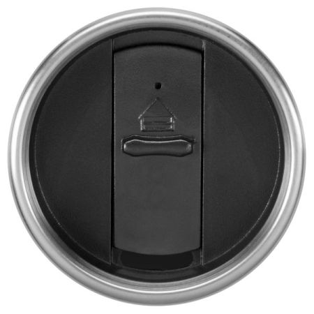 Термостакан 0.4 л с синими PVC вставками, колба и корпус - нержавеющая сталь