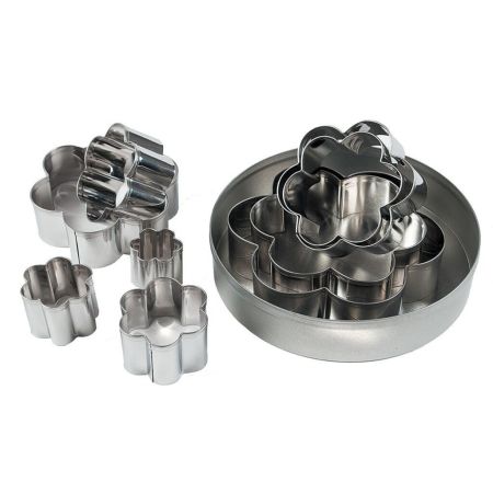 Набор кондитерских форм "Цветок", h 3 см, d 3/ 4/ 5/ 6/ 7/ 8/ 9/ 10/ 12 см, P.L. Proff C