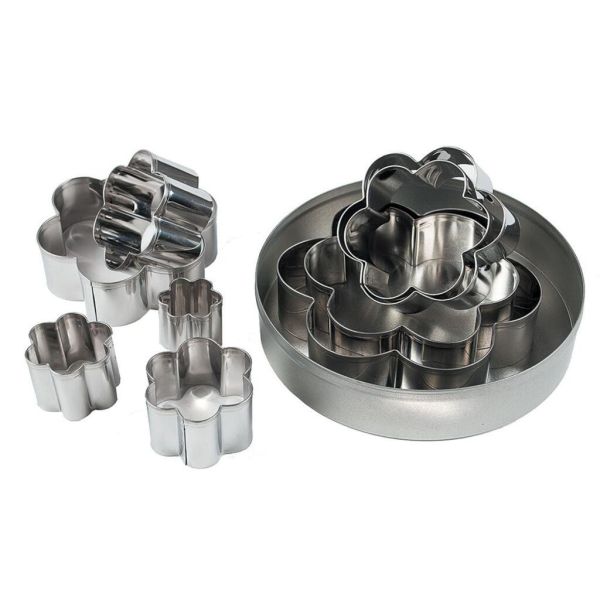 Набор кондитерских форм "Цветок", h 3 см, d 3/ 4/ 5/ 6/ 7/ 8/ 9/ 10/ 12 см, P.L. Proff C