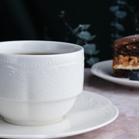 Чайная пара 250 мл белая d 9 см h7,8 см Aristocrat Stackable Noble [6]