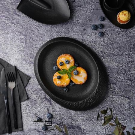 Блюдо овальное 28*21,5 см h3 см Black Raw Stellar P.L. Proff Cuisine [3]