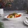 Блюдо овальное 21,5*11,5 см h3,5 см с ручками белое фарфор P.L. Proff Cuisine [9]