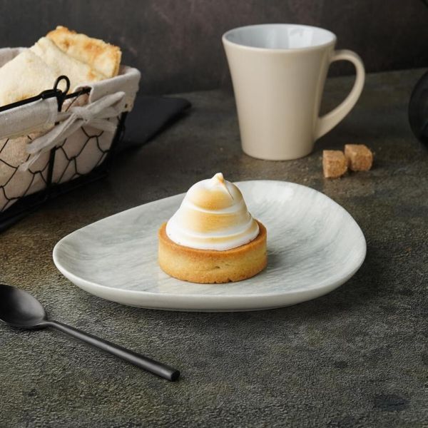 Тарелка 19*16,5 см овальная Ombra Island Gray By Bone Innovation [6]