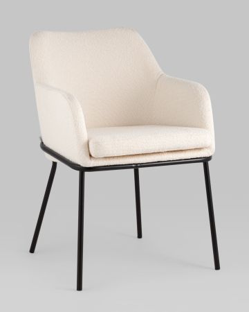 Стул Кози ткань букле молочный