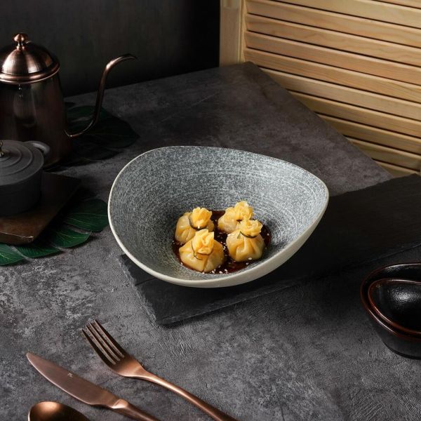 Салатник 900 мл 24,3*21,4 см h8 см глазурь Wave Up Glossy Stone Untouched Taiga P.L. [1]