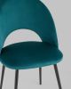 Стул Меган NEW велюр с ромбами сине-зелёный