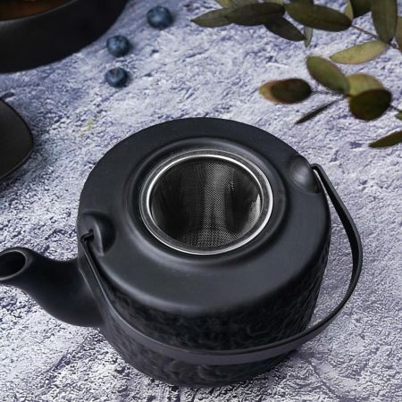 Чайник 750 мл d 12,5 см h9 см с ситом Black Raw Stellar P.L. Proff Cuisine [1]