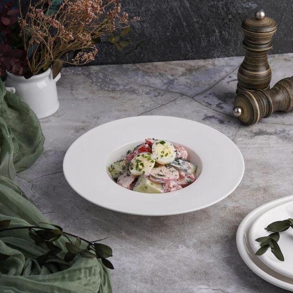 Тарелка глубокая 150 мл d 20 см h4 см для пасты белая фарфор P.L. Proff Cuisine [6]